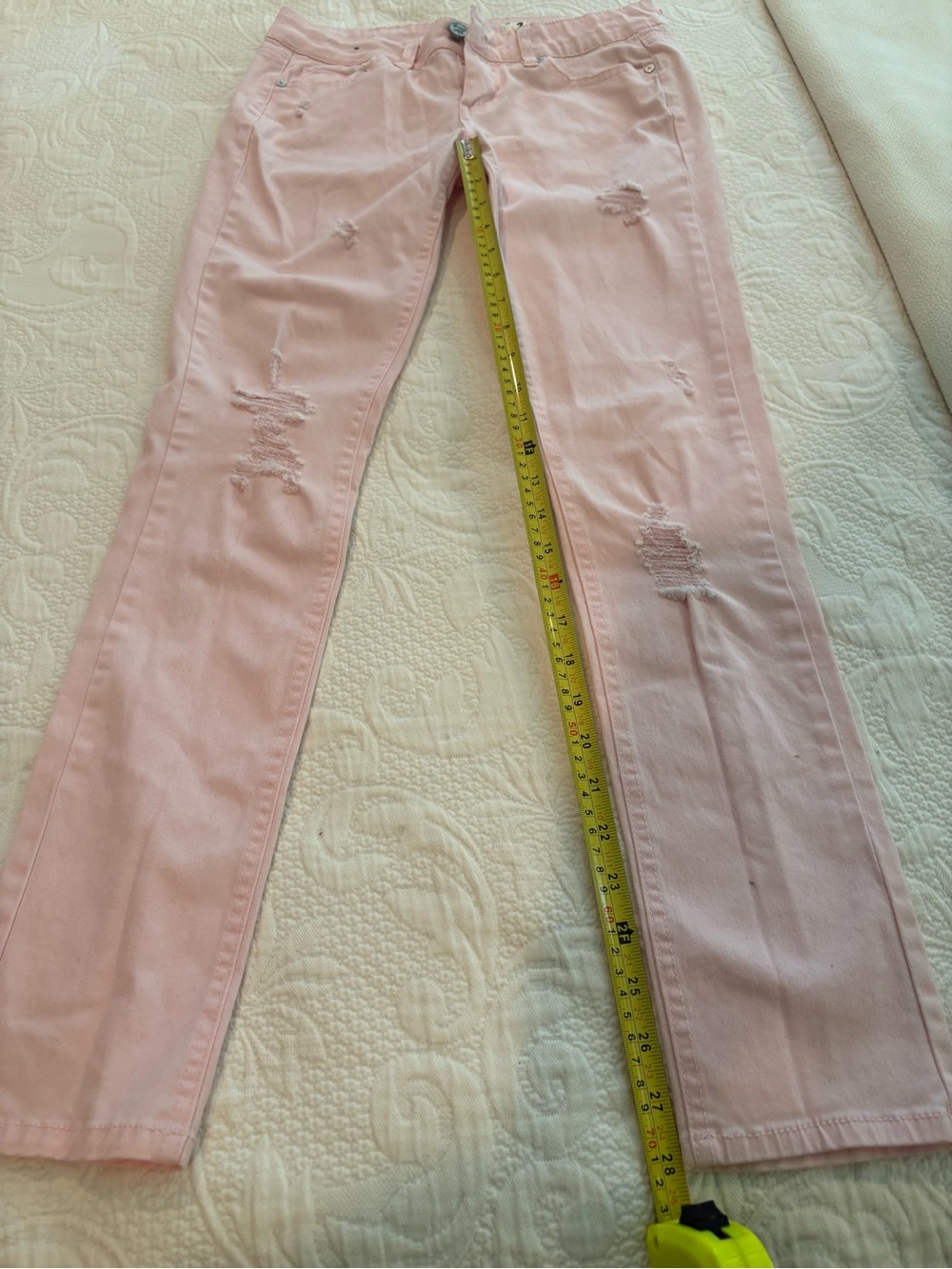 Indigo Rein Light Pink Distressed Women’s Jeans